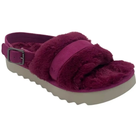 Koolaburra by UGG Adjustable Slide 's Women Sandals Fuzz'd Out Size 7 - Picture 6 of 8
